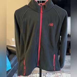 New Balance Premium Fleece jacket - Gray And Hot Pink